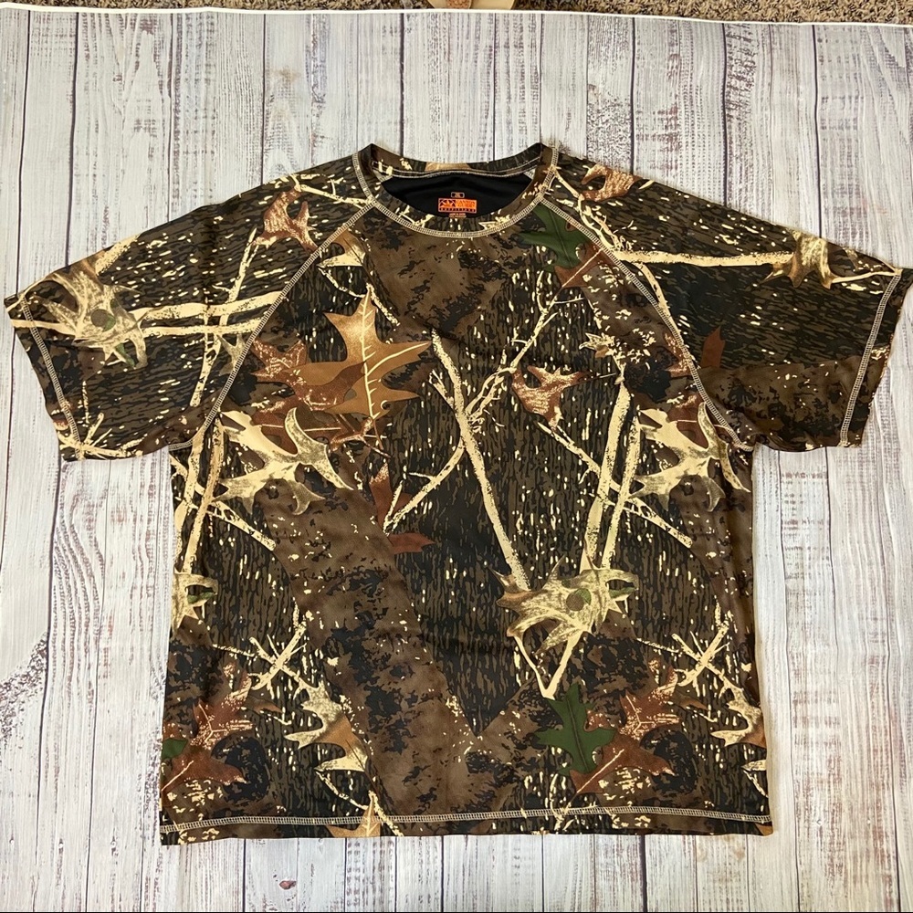 Canyon Guide Outfitters Camo Short Sleeve Shirt.  Size XXLarge.